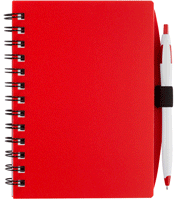 Red Faux Leather Spiral Bound Journals